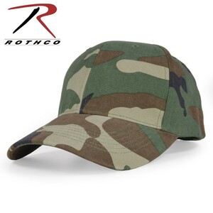 Rothco キャップ 8285 ウッドランドカモ | ベースボールキャップ 野球帽 メンズ ワークキャップ ミリタリーハット