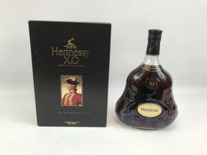 ☆古酒未開栓　Hennessy XO ヘネシー X.O 700ml 黒キャップ クリアボトル 箱付き　♯200818-252