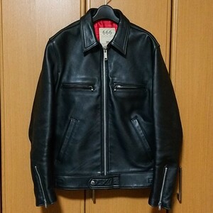 666 Leather Wear シングルライダースジャケット MY WAYMAN ブラック 黒 38 lewis leathers ルイスレザー ドミネーター トリプルシックス