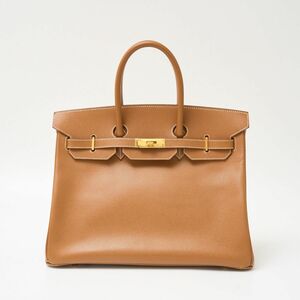 HERMES エルメス バーキン 35 ハンドバッグ トートバッグ クシュベル ベージュ（ゴールド）×ゴールド金具 □B刻印（1998年頃製造）