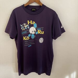 asics アシックス トップス スポーツ プラクティス 半袖Tシャツ 春高2006 バレー 紺 ポリエステル