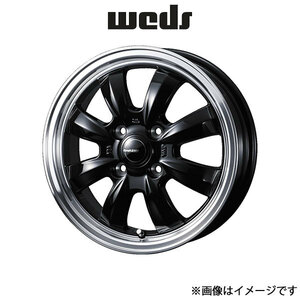 ウェッズ グラフト 8S アルミホイール 4本 シャトル GK8/GK9/GP7/GP8 15インチ ブラック/リムポリッシュ 0041424 WEDS GYRAFT 8S