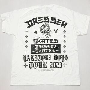 ◎数量限定品【DRESSEN SKATES】Tシャツ White：XL ツアー　エリックドレッセン Tee ロサンゼルス スケボー skater スケート!