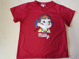 Milky　ペコちゃん　半袖Tシャツ　レッド　120