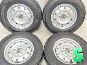 中古タイヤ スタッドレスタイヤ ホイールセット 4本セット 165R13 6PR TOPY V4C 13x5.0 100/114.3-4穴 DUNLOP ウィンターマックス SV01