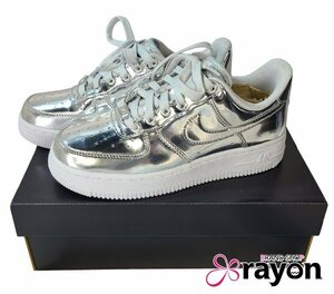 NIKE ナイキ Air Force 1 Low Metallic Chrome スニーカー 22.5cm CQ6566-001 Nランク 未使用 即決【RAYON】