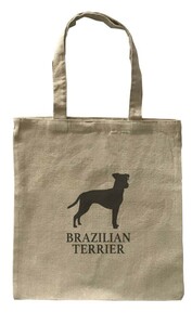 Dog Canvas tote bag/愛犬キャンバストートバッグ【Brazilian Terrier/ブラジリアン・テリア】イヌ/ペット/シンプル/ナチュラル-94