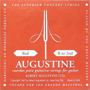AUGUSTINE RED 2弦 クラシックギター弦 バラ弦 オーガスチン 赤