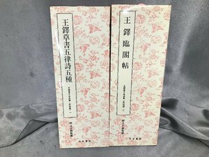 04-12-206 ◎O【小】 中古　王鐸臨閣帖 王鐸草書五律詩五種 村上三島監修 王鐸巻子名品集 2冊セット コレクション