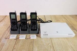 【保証有 状態キレイ 3台セット】NTT A1-DCL-PS-(1)(K) / A1-DCL-S(3)CS-(1)(M) デジタルコードレス電話機 +アンテナセット 管理8561