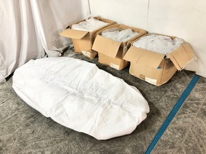 【米軍放出品】☆未使用品 マットレスカバー 18枚セット 152cm×203cm クイーンサイズ 白/ホワイト (260) ☆BI8BK-W#23