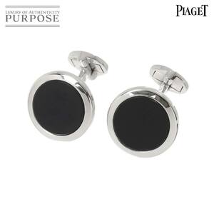 ピアジェ PIAGET オニキス カフス K18 WG ホワイトゴールド 750 Onyx Cuff Links【証明書付き】 90224553