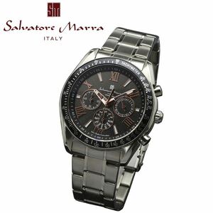 Salvatore Marra サルバトーレマーラ SM15116-SSBKPG 電波 ソーラー ブラック ローズゴールド クロノ メンズ 腕時計 ステンレス ビジネス