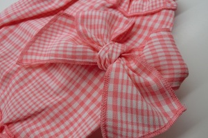 WOOFLINK【￥４，４００】サイズ２◎GINGHAM BLOUSE　リボン　ウーフリンク 