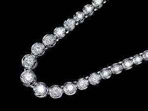 IKL11312S【1円～】新品仕上【RK宝石】《Diamond》上質ダイヤモンド 総計3.00ct!! Pt850 超高級 テニス フルエタニティ ネックレス ダイヤ