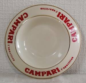 ◯雑貨 CAMPALI レトロ・ヴィンテージ陶器灰皿（イタリアの酒メーカー・カンパリのノベルティグッズ） フランス雑貨 レトロ