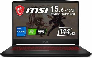 D 未開封 MSI ゲーミングノートパソコン 15.6型FHD 144Hz /Core i7-12700H /RTX 3070Ti /16GB / SSD 512GB/windows11 /GF66-12UGS-043JP