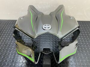 NINJA H2 KAWASAKI 純正 アッパーカウル フロントカウル ( 欠けあり ) 55028-0571 ニンジャH2 ライトカウル 