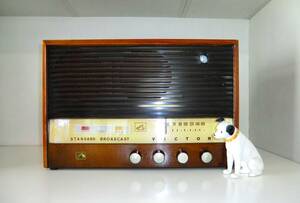 整備済・ビクター製 マジックアイ付 ５球スーパーラジオ（R-604）