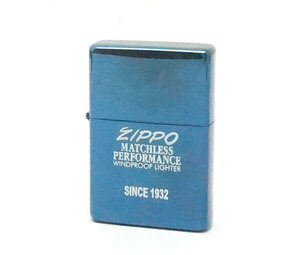 中古 美品 Zippo ジッポ オイルライター ブルーチタン