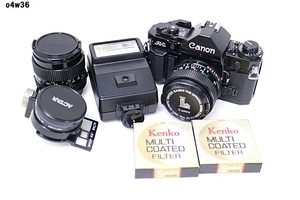 O4w36 Canon A-1 28mm F2.8 50mm F1.4 他 カメラ レンズ ストロボ 動作未確認 60サイズ