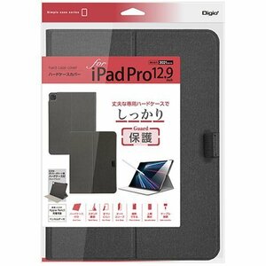 ◆送料無料◆iPad Pro 12.9inch(2021年)第5世代 ハードケースカバー ★オートスリープ対応★ペンホルダー付★ブラック TBC-IPP2117BK