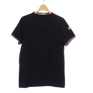 モンクレール MONCLER 18SS MAGLIA T-SHIRT Slim Fit Tシャツ カットソー 半袖 ワッペン トリコロール M 黒 ブラック /KH メンズ