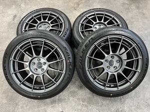 【中古】ENKEI NT03RR 17インチ 8.0J インセット48 5/100 ＋ FALKEN AZENIS FK520L 225/45ZR17 94Y（4本セット）