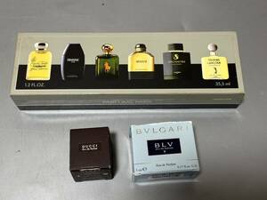 d1492◆約5mlミニチュア香水まとめて8種セット◆Coffret 6 eaux de toilette pour homme/BLV/GUCCI