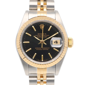 ロレックス デイトジャスト オイスターパーペチュアル 腕時計 時計 ステンレススチール 69173 自動巻き レディース 1年保証 ROLEX 中古