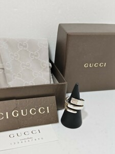 1円スタート【箱付/現状品】GUCCI グッチ リング　Gロゴ スネーク シルバー Ag925 表記サイズ１１　ユニセックス