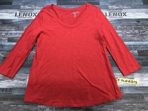 GAP ギャップ レディース コットン イージー 七分袖Tシャツ M 赤