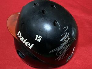 FDH 福岡ダイエーホークス 1 秋山幸二 2002現役ラストシーズン公式戦 実使用 直筆サイン入りヘルメット