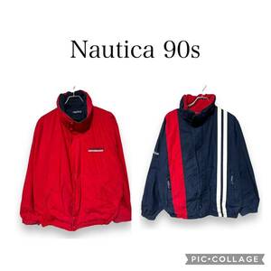 リバーシブル　セーリングジャケット　ヒップホップ　古着　90s Nautica