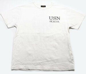 COLIMBO (コリンボ) Norwalk Cotton Tee - U.S.NAVY RESCUE - / ノーウォーク コットンTシャツ ZY-0418 アイボリーホワイト size L