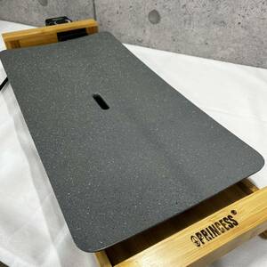 ☆【PRINCESS/プリンセス】テーブルグリルストーン 103032 電気ホットプレート 通電確認済 中古品 グレー 1300W 焼肉 料理