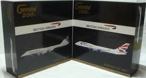 Gemin200（1/200）ブリティッシュ・エアウェイズ　747-400 G-CIVN / 747-400 G-BNLY Landor (100 year anniversary)　×計2個セット
