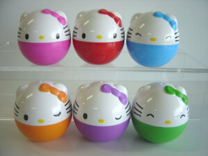 ♯Hom17EtキティHELLO KITTYコインケース＆カラフルマスコット6種♂TAKARATOMYARTS♀100円〓009231_c