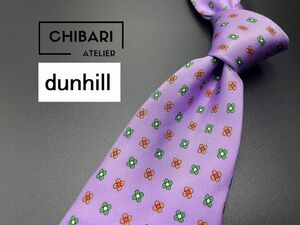 【美品】dunhill　ダンヒル　ドット柄　ネクタイ　3本以上送料無料　パープル　0404230