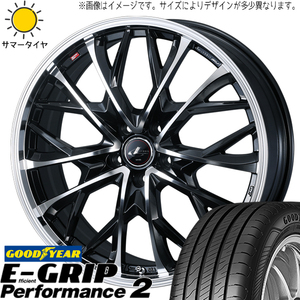 エスティマ アテンザ 225/50R18 グッドイヤー パフォーマンス2 レオニス MV 18インチ 7.0J +47 5H114.3P サマータイヤ ホイール 4本SET