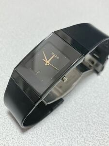 ◆美品◆ RADO ラドー 111.0322.3 ダイアスター 黒文字盤 クォーツ セラミック ラバー　メンズ腕時計