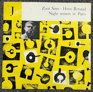 【オリジナル/美品】『 Night Session In Paris 』Zoot Sims Henri Renaud ズート・シムズ アンリ・ルノー