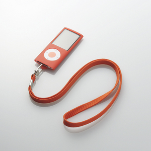 第4世代iPod nanoケース◆4th iPod nano　シリコンケースセット　6点セット◆レッド色赤色　液晶保護フィルム、ストラップ他付属セット