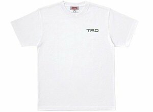 TRD ティーアールディ 半袖 Tシャツ 白 ホワイト 左胸 背中上部 TRDロゴ入り サイズ：LL ファッション