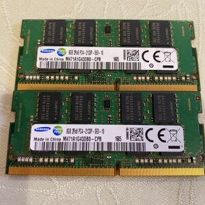 SAMSUNG DDR4 17000 2RX8 PC4 2133P 8GBX2枚セット(16GB)