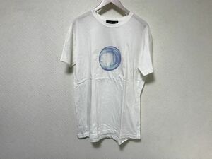 本物エトロETROコットンロゴプリント半袖TシャツメンズM白ホワイトビジネススーツイタリア製