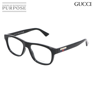 未使用 展示品 グッチ GUCCI ウェリントン メガネ フレーム 伊達 眼鏡 ブラック GG0768O ロゴGlasses Eyewear 90231831