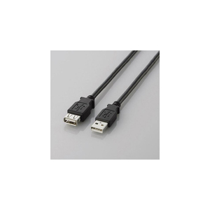 まとめ得 エレコム USB2.0延長ケーブル(A-A延長タイプ) U2C-E10BK x [2個] /l