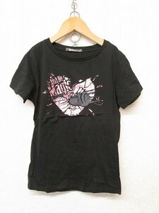 I3080：B’z LIVE-GYM 2010 Ain’t No Magic レディース 半袖Tシャツ カットソー ツアーグッズ ブラック×ラメピンク