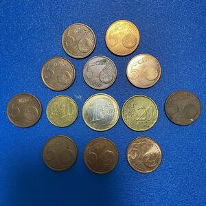 ユーロのコイン　1.8ユーロ　フランス　イタリア　フィンランド　マルタ　ドイツ　スペイン